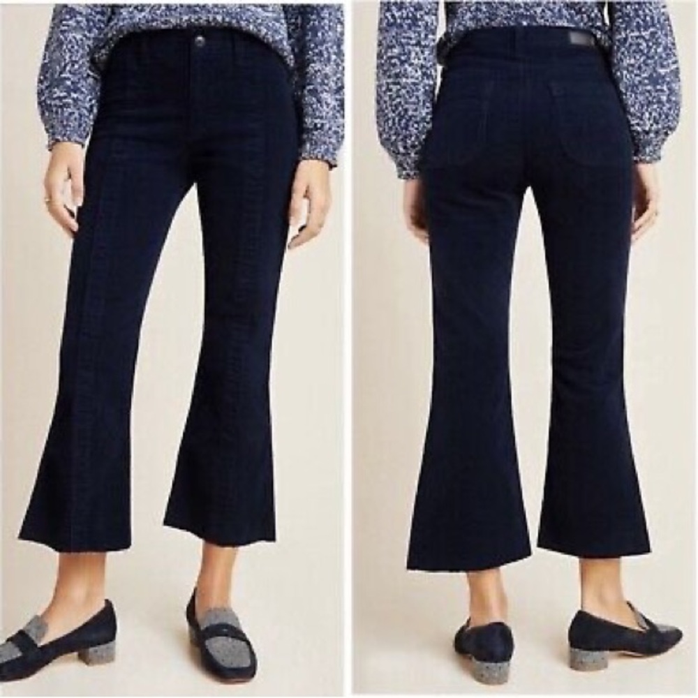 NWT Adriano Goldschmied Panelled Quinn’s Kick Flare Crop Cords Jeans Sz 27 Z225